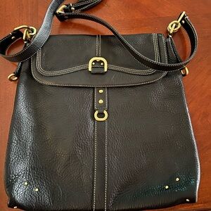 Blk Kenneth Cole luxurious pebble leather satchel. Large